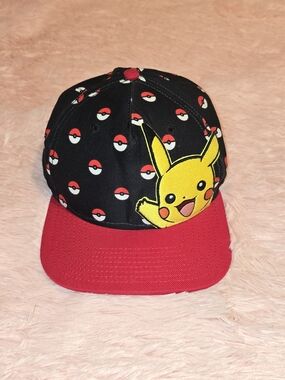 Pokémon Pikachu Snapback Hat - Black & Red